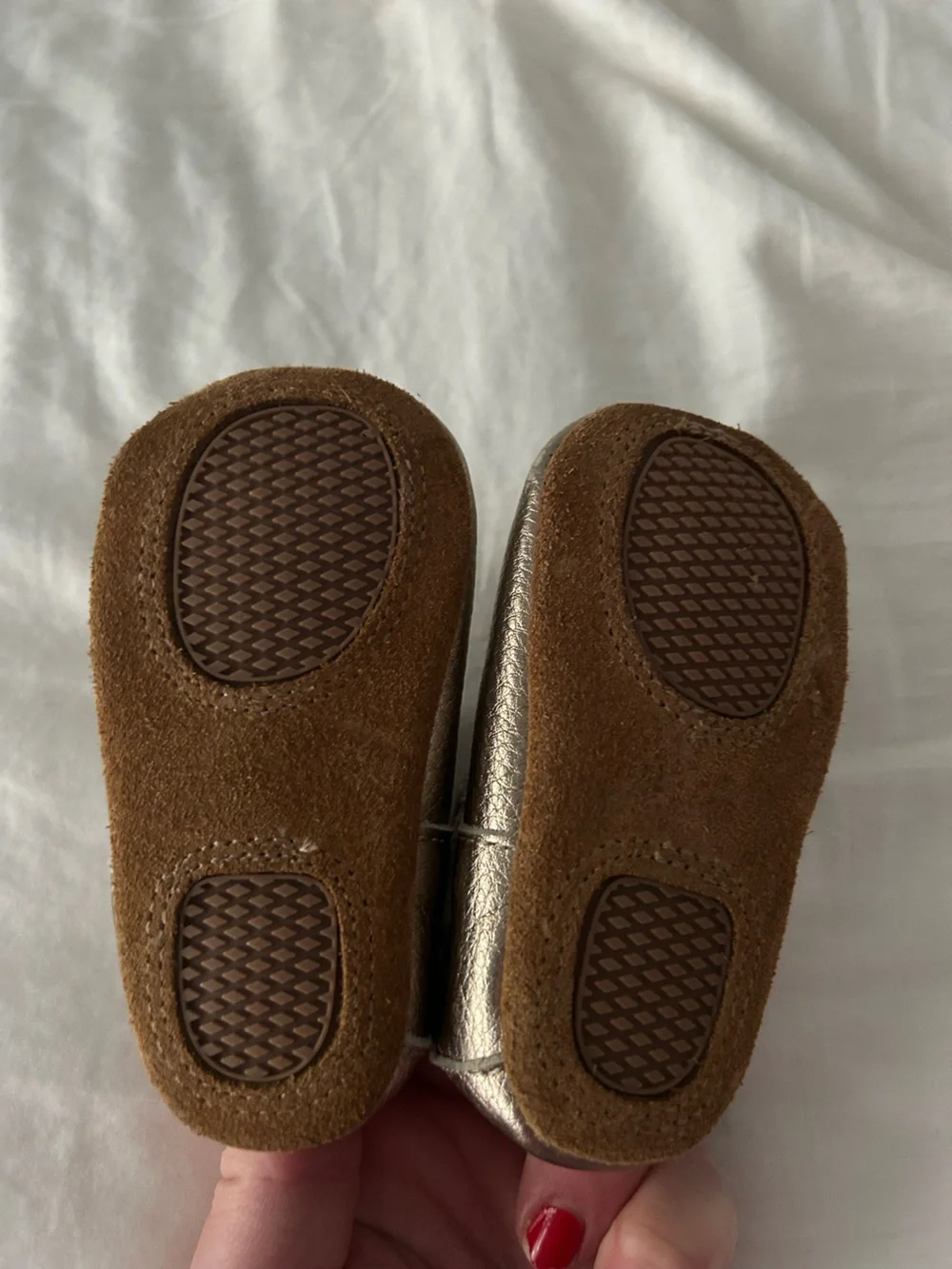 Zutano Metallic Gold Baby Mary Janes with Hook Strap